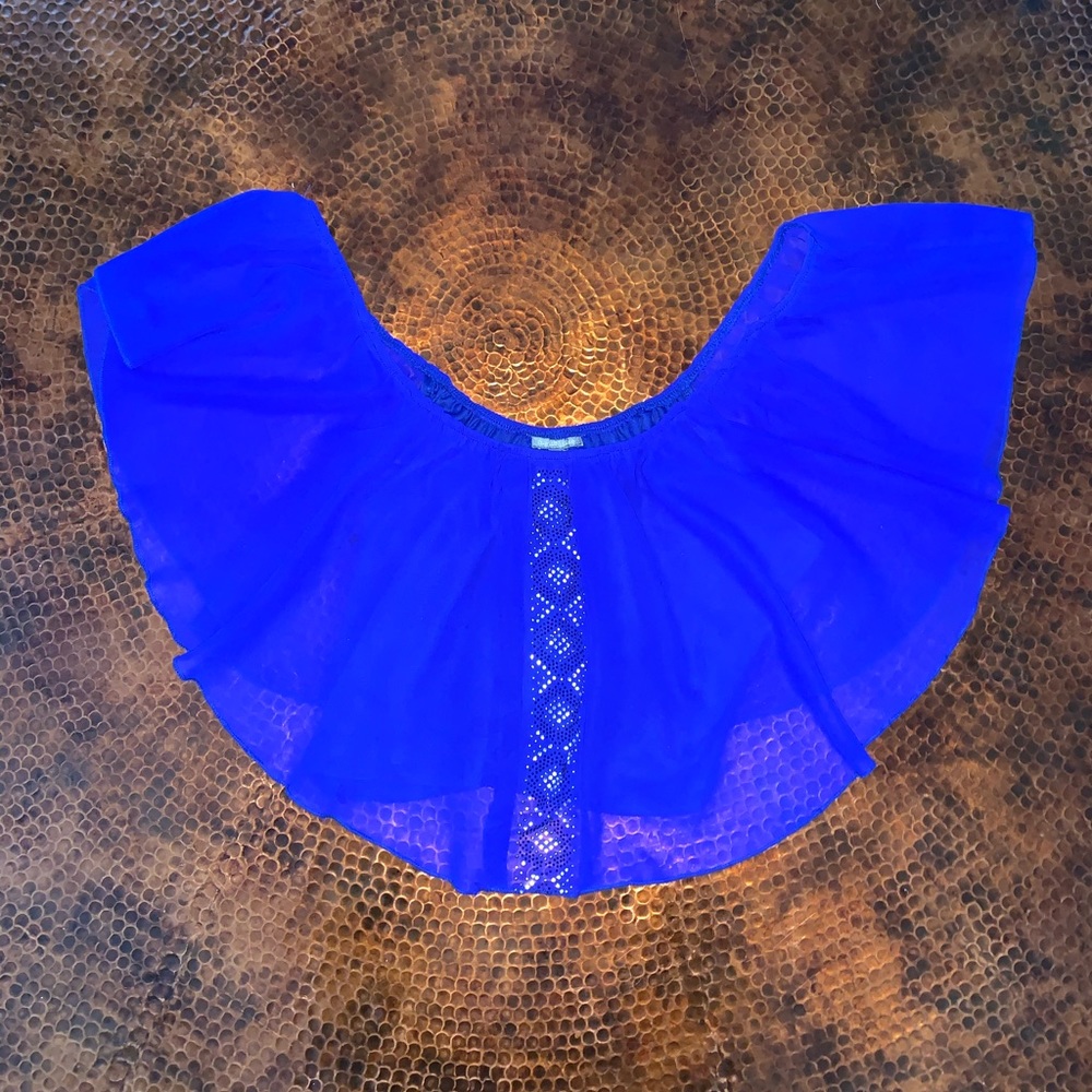 Electric Blue Crop Top, Charlotte Russe, Size L